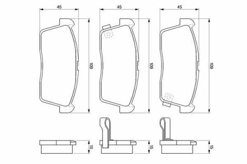 Колодки гальмівні (передні) Chevrolet Cruze 00-08/Subaru Justy 07-/Suzuki Ignis 00-/Nissan Pixo 09-