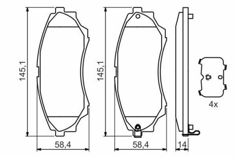 FORD Тормозные колодки передн. Ranger, Мазда BT-50 99-