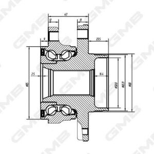 Маточина колеса qashqai 1.2-2.0 13- nissan