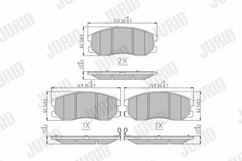 JURID CHEVROLET Тормозные колодки передн.Captiva,Opel Antara 05-