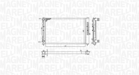 VW радіатор Passat 96-, AUDI A4 1.6-1.8 20V-1.9 DI/TD