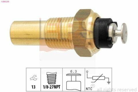 EPS OPEL Датчик температури води (біл.) Astra F, Vectra B, Frontera, DAEWOO Espero.