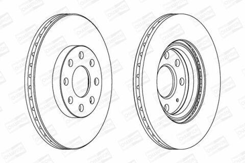 Диск гальмівній передній corsa d 06-,fiat grande punto 05-