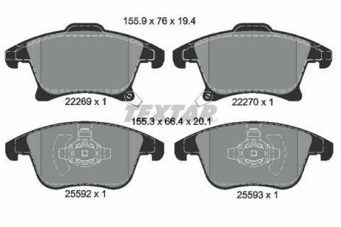 Колодки гальмівні (передні) Ford Galaxy/Mondeo V 12- (Teves) Q+