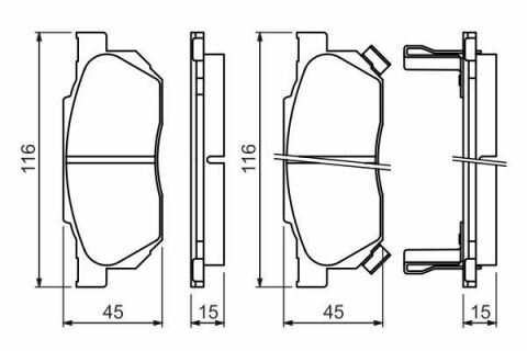 Колодки тормозные (передние) Honda Civic IV/Jazz III/Prelude II 1.3-1.8 83-08