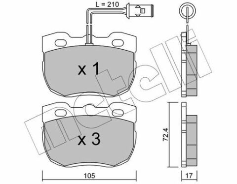 Колодки тормозные (передние) Land Rover Discovery/Range Rover 88-98 (+ датчик)