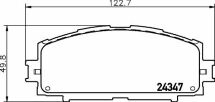 TOYOTA колодки тормозные передн.Yaris 05-,Prius 09-