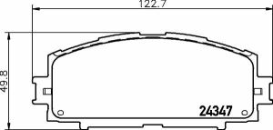 TOYOTA колодки гальмівні передн.Yaris 05-,Prius 09-