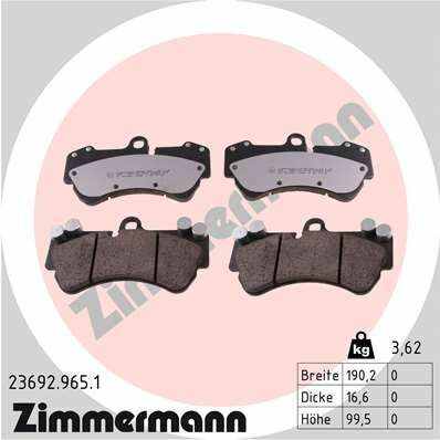 Тормозные колодки (передние) Porsche Cayenne/VW Touareg 02-10 (Brembo) (с низким продуцированием пыли)