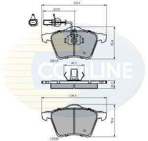 Тормозные колодки для дисков Ford Galaxy 97->06, Seat Alhambra 96->10