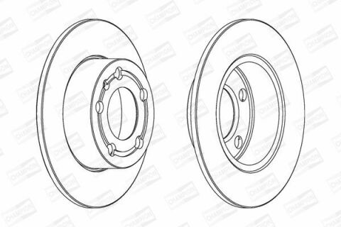 CHAMPION VW Диск тормозной задний Golf,Skoda Fabia,Octavia,Seat