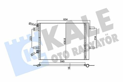 KALE CITROEN Радіатор кондиціонера C4 Grand Picasso,Jumpy,Spacetourer,Opel Combo Tour,Grandland,Peugeot 3008/308,508,Expert