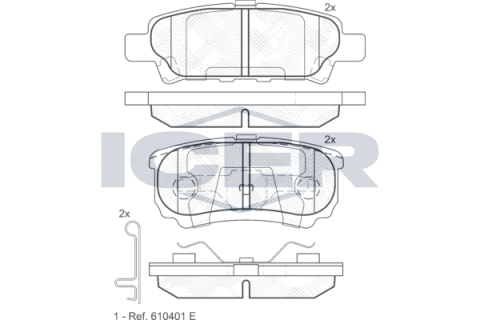 Колодки гальмівні (задні) Mitsubishi Outlander/Lancer 03-/Jeep Compass/Patriot/Dodge Avenger 06-