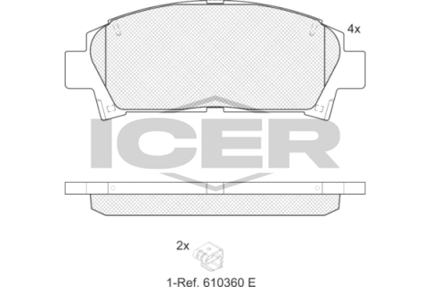 Колодки тормозные (передние) Toyota Avensis 97-03