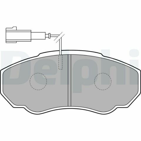 Колодки тормозные (передние) Citroen Jumper/Fiat Ducato/Peugeot Boxer 02- (Brembo) (+ датчик)