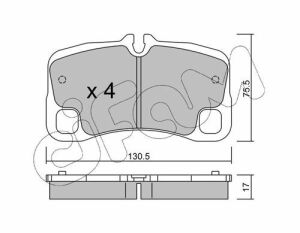 Колодки тормозные задн. 911 3.6, 3.8, 4.0 01- PORSCHE