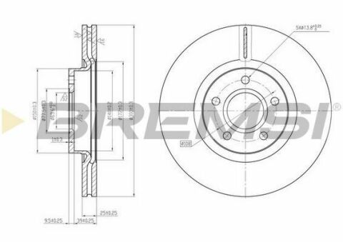 Тормозной диск перед. C-Max/Focus II/III/Kuga I/II 03- (300x25)