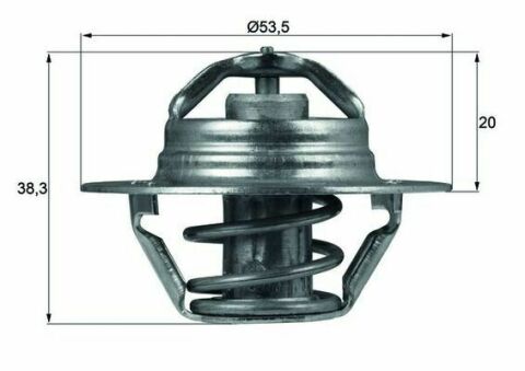 Термостат Citroen Jumper 2.0 94-02/Peugeot Partner 1.1-1.4 96-15/Renault Kangoo 1.9 TDI 00- (88 °C)