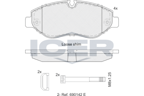 Колодки тормозные (передние) MB Sprinter (906,907,910)/VW Crafter 06-/MB Vito (W639) 03-/(W447) 14-