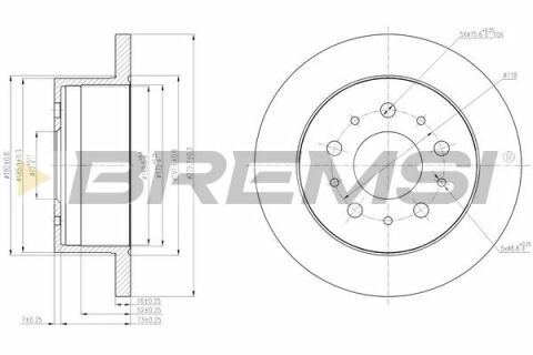 Гальмівний диск зад. Ducato/Boxer 06- 1.2/1.6t (диск R15) (280x16)