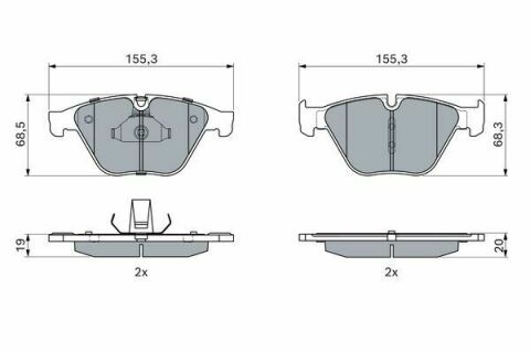 BMW Колодки гальм. пров. F10