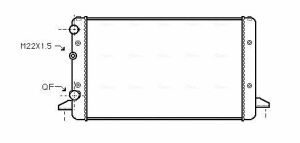 Радіатор охолодження Passat 1.6/2.8 90-VW