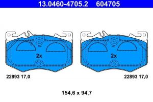 Колодки гальмівні (передні) MB A-class (W177)/ CLA-class AMG 18- (Brembo)