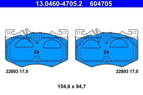 Колодки тормозные (передние) MB A-class (W177)/ CLA-class AMG 18- (Brembo)