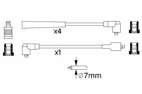 Провод зажигания Mazda 323/MX-3 1.6 89-94 (к-кт)