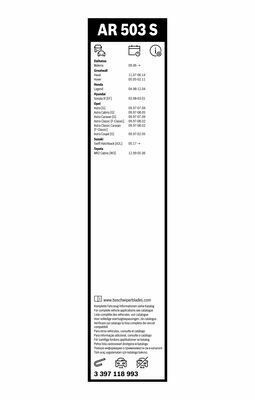 Щітки склоочисника (500/475mm) Opel Astra F/G 98-09/Mitsubishi 90-99/Renault 19/Volvo 740