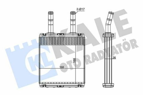 KALE HYUNDAI Радиатор отопления Accent I,II,Coupe,Getz,lantra II,Pony