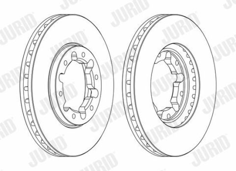 JURID NISSAN Тормозной диск пер. Patrol 00-