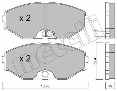 Колодки гальмівні (передні) Nissan Maxima 2.0-3.0 V6 24V 00-03