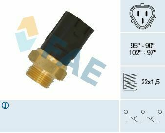 Датчик увімкнення вентилятора VW Caddy III 1.4-2.0SDI 04-15 (90°C-95°C/97°C-102°C) Датчик увімкнення вентилятора VW Caddy III 1.4-2.0SDI 04-15 (90°C-95°C/97°C-102°C)