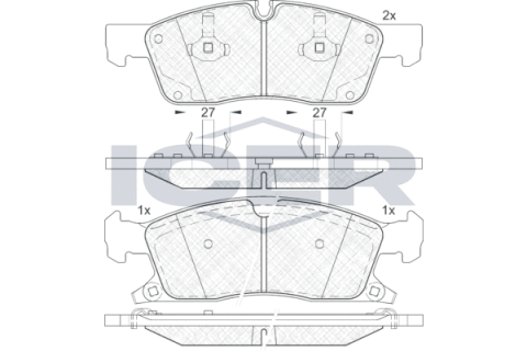 Колодки тормозные (передние) MB M/GLE/GL/GLS-class (W166/X166) 11-19/Jeep Grand Cherokee 10-