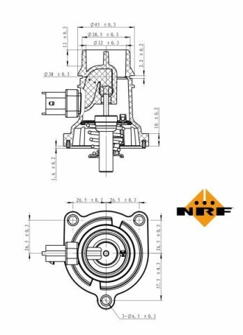 Термостат Opel Corsa D/Astra J/Chevrolet Aveo/Cruze 1.2/1.4 09- (103°C)