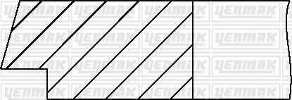 YENMAK Комплект поршневих кілець (75,00/STD) (1,5/1,5/2,5) CITROEN Berlingo 1.4 02-