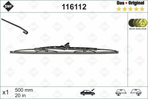 Щітка склоочисника каркасна (500мм) Audi A6/Citroen Jumpy/Fiat Ducato/Fiat Scudo/VW LT 75-