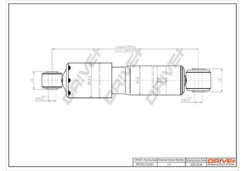 Амортизатор (задний) Fiat Doblo 01-05 (ГАЗ)