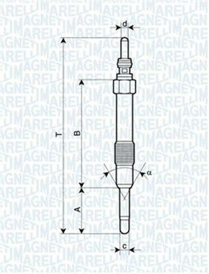 Свічка розжарювання Bravo, Doblo, Alfa Romeo JTD ENGINS [062900014304]