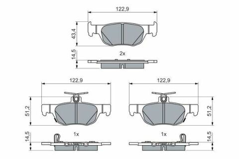 Колодки тормозные (задние) Mazda 3 IV 18-/CX-30 19-/MX-30 20-