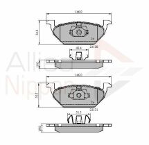 Комплект гальмівних накладок, дискове гальмо