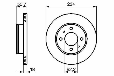 Гальмівний диск передній HYUNDAI ATOS 1.1I 12V 03-