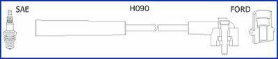 HITACHI FORD Комплект высоковольтных проводов ESCORT V 1.3 90-95, FIESTA III (GFJ) 1.0 89-95, ORION II (AFF) 1.3 85-90