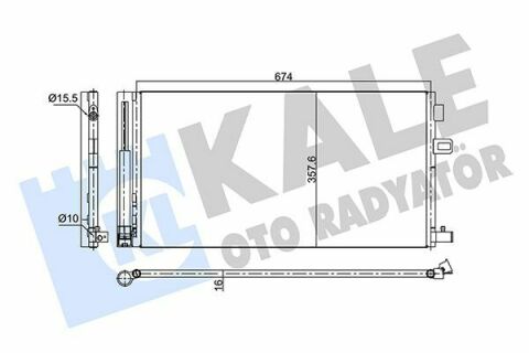 KALE RENAULT Радиатор кондиционера Fluence 1.6 13-