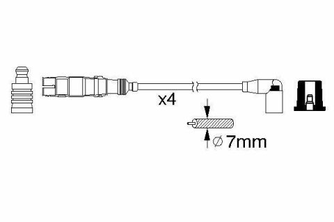 Провода зажигания VW Golf/Passat/T5 (к-кт)