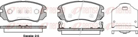 Колодки тормозные передние дисковые HYUNDAI Sonata NF 04-09, Tucson JM 04-09, Coupe GK 02-09; KIA Optima TF 10-16, Magentis MG 05-10