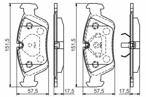 Колодки тормозные (передние) BMW 3 (E36) 90-00/Z3 (E36) 95-00 Колодки тормозные (передние) BMW 3 (E36) 90-00/Z3 (E36) 95-00