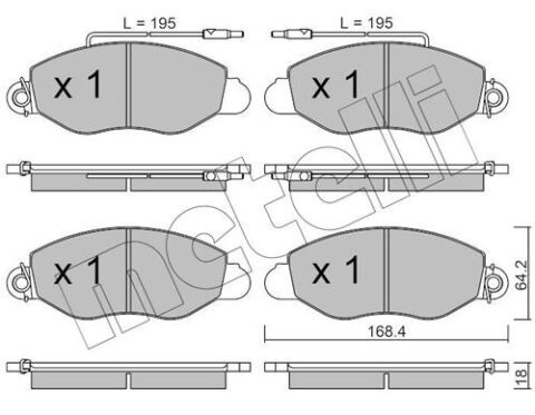 Колодки тормозные (передние) Nissan Cabstar E 98-06 (+датчики)