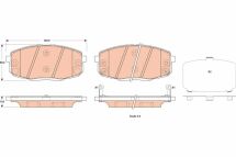 Комплект тормозных колодок из 4 шт. дисковые